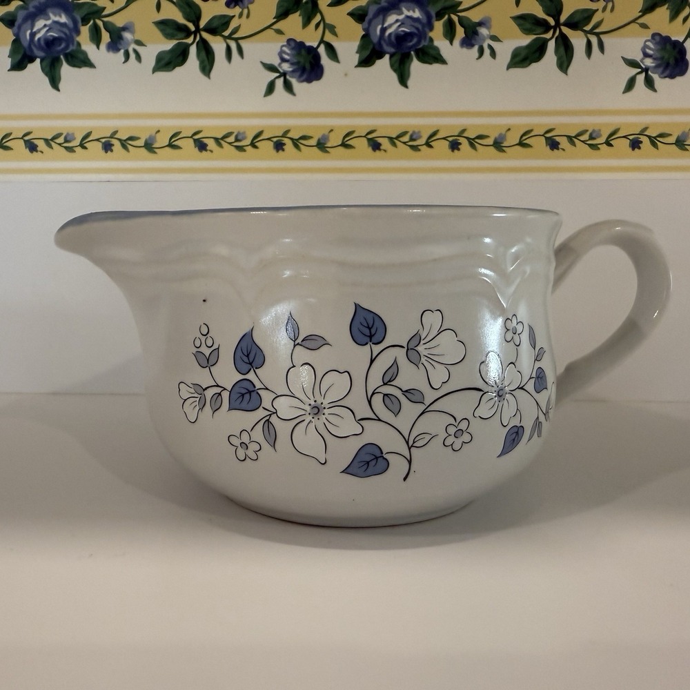 Gravy‎ Boat/Creamer Avondale by Covington Edition Blue Floral 7" Cottagecore